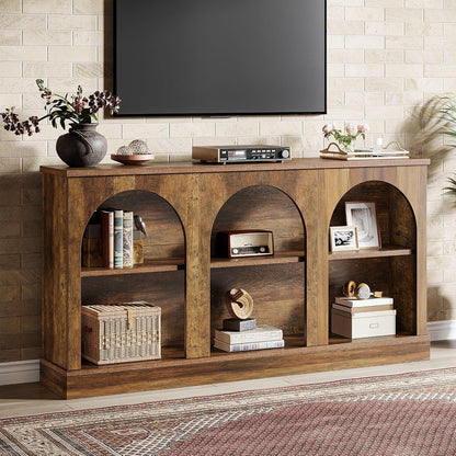 Tribesigns 63-Inch Arched Tall TV Stand for 55/60/65 Inch TVs