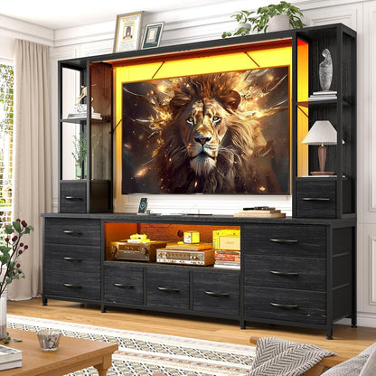 78.6" W LED TV Stand Fits to 55/60/65 inch TVs with 11 Drawers