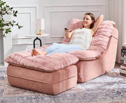 Small Couch Sofa Chaise Lounge Chair Recliner Chair with Footrest
