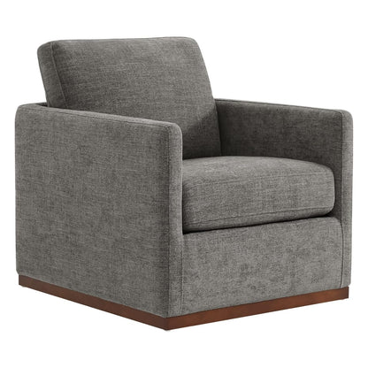 CHITA Swivel Accent Chair, FSC Certified Wood Frame, Fully Assembled, Grey
