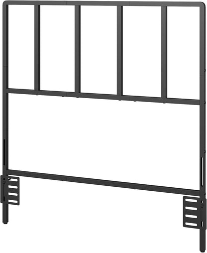 Headboard Twin Size, Metal Headboards with Universal Adapters, Adjustable Height, Modern Head Board Twin Size Only for Bedroom, Black