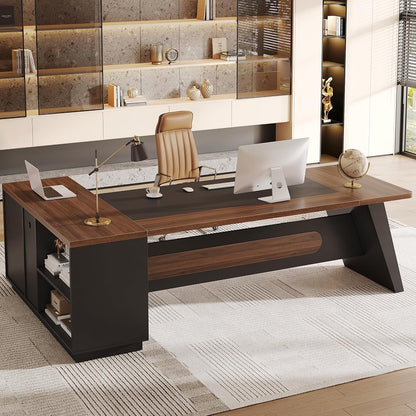 78.7" L-Shaped Executive Desk, Extra Large Home Office Desk