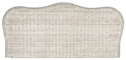 SAFAVIEH Furniture - Imelda Rattan Full Headboard - White-Washed - Rattan - Coastal Woven Design - Ideal for Bedroom (SEA8027B-F)