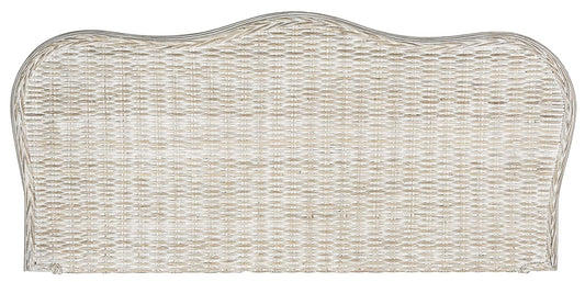 SAFAVIEH Furniture, Imelda Rattan Full Headboard, White-Washed, Rattan