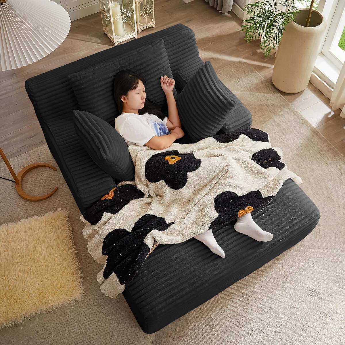 66" Oversized Chaise Lounge Chair Indoor