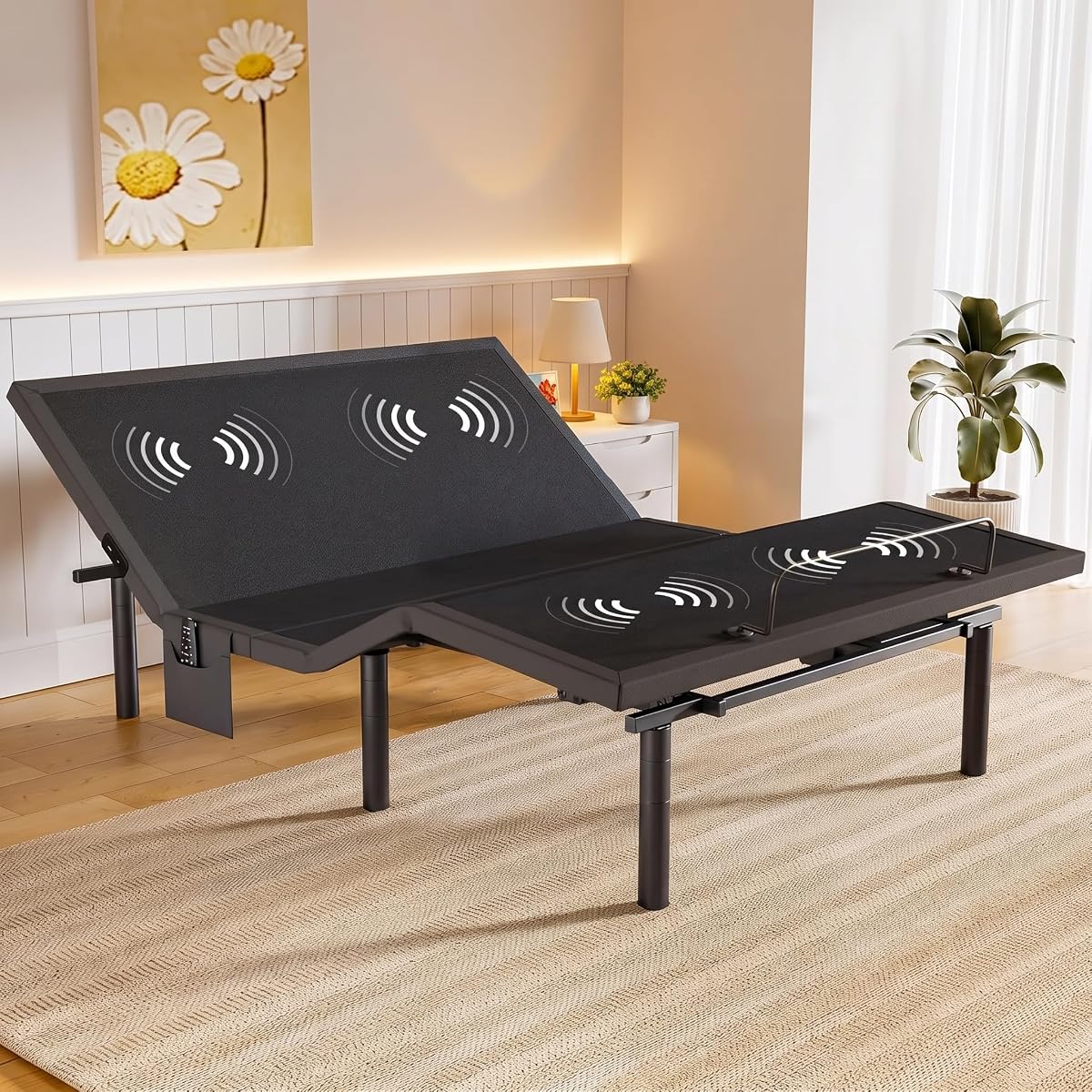 Wireless Massage Bed with Adjustable Legs and USB Ports