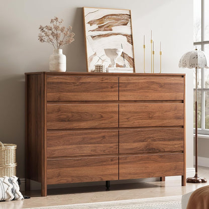 Walnut 8 Drawer Dresser for Bedroom