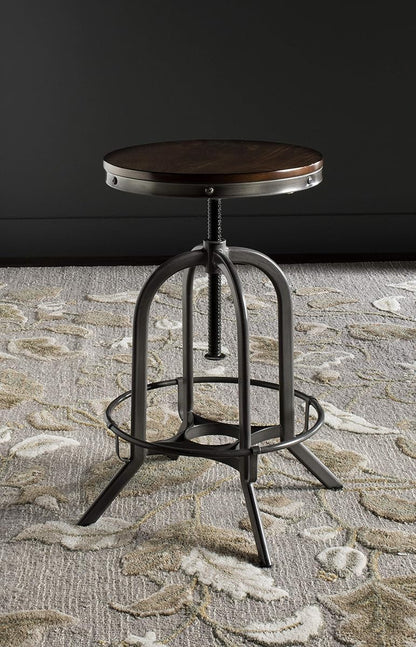 Safavieh Home Collection Wildomar Burnt Oak Swivel Stool