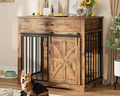 37.8" W Dog Crate Furniture for Small/Medium Dogs