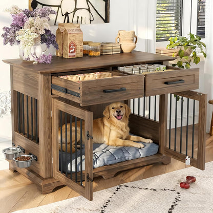 44.48" Large Dog Crate Furniture