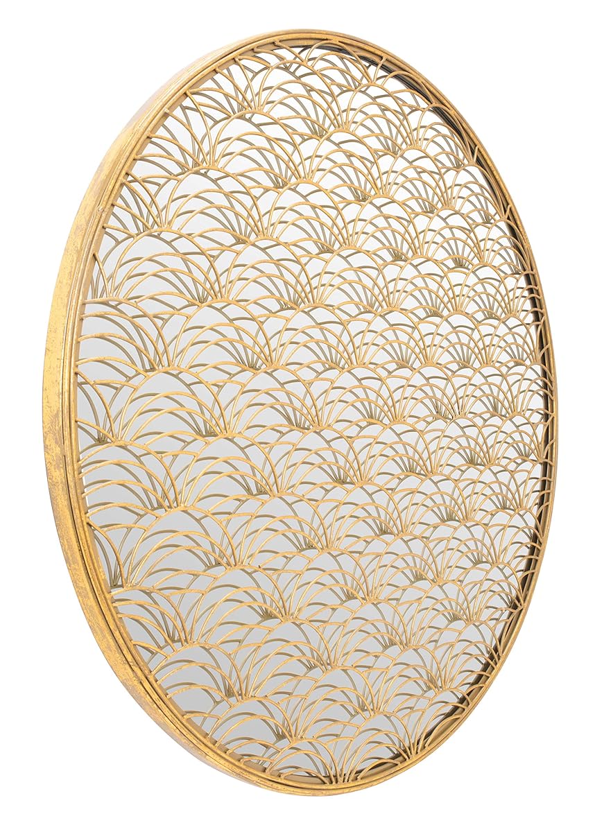SAFAVIEH Home Collection Chanti 30-inch Gold Round Decorative Mirror
