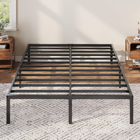 Black Full Size Bed Frame with Storage