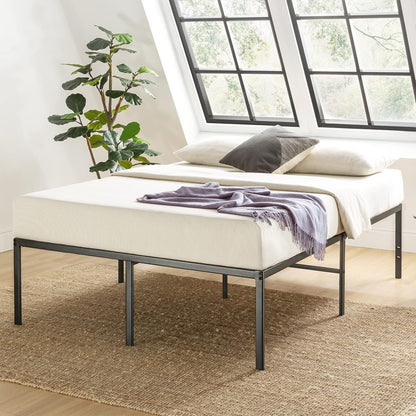 King Size Black Metal Bed Frame with 18 Inch Style