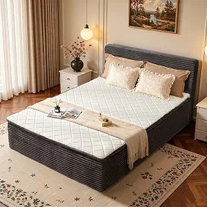 Boneless Bed Frame with Mattress Queen Size, view 2