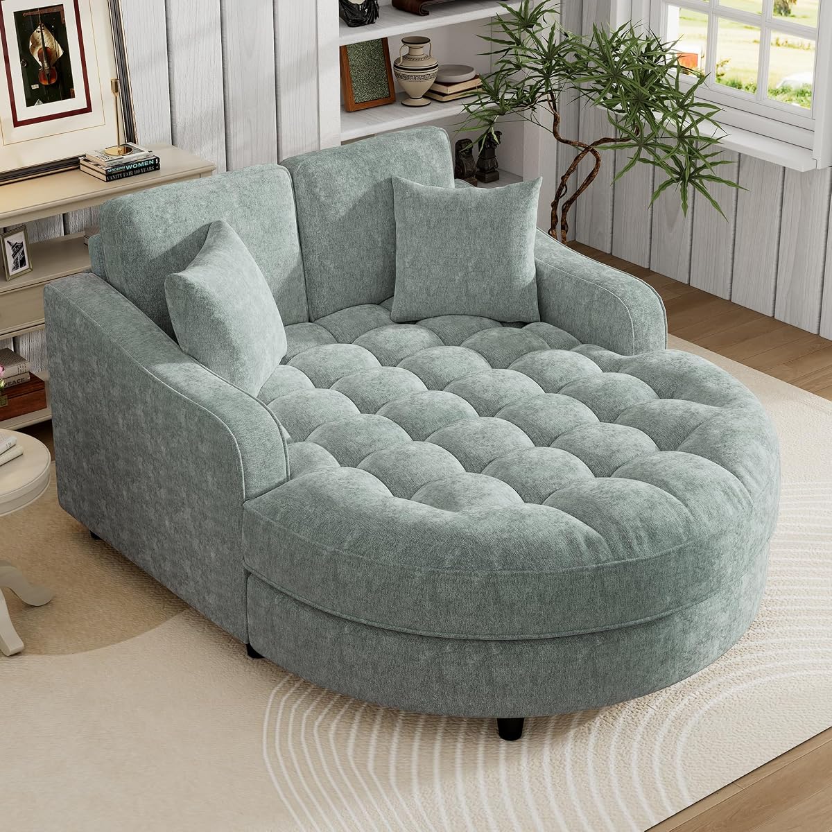 55" Modern Chaise Lounge Sofa Bed