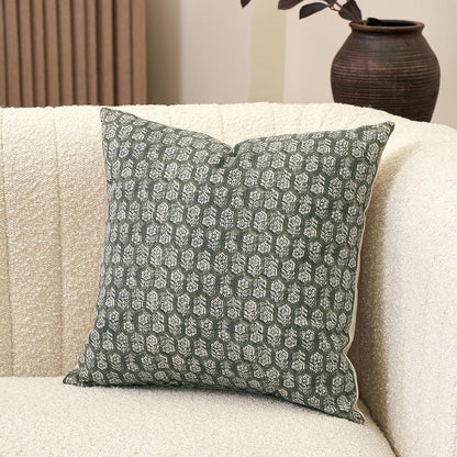 Floral Pillow Covers 24x24 Couch Pillows for Living Room Decorative Throw Pillow Covers Accent Farmhouse Neutral Pillow Covers 1PC, Mineral Green