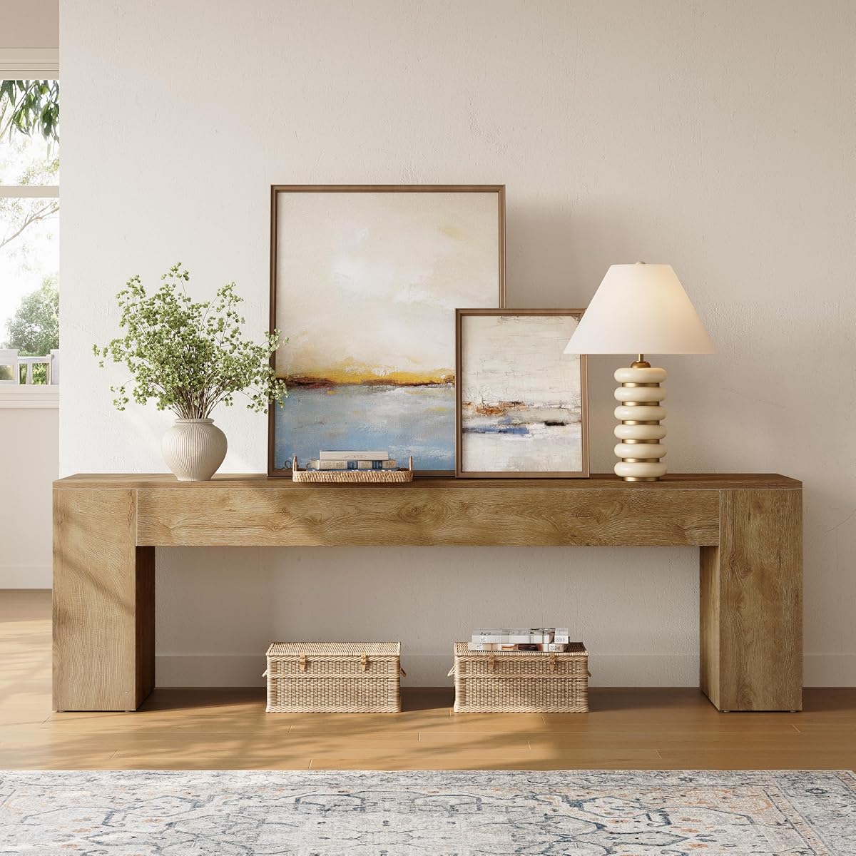 70.8" TV Stand, Wooden Entertainment Center