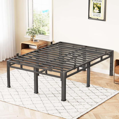 22 Inch King Bed Frame Double Layer 2 in 1 Platform with Round Corner