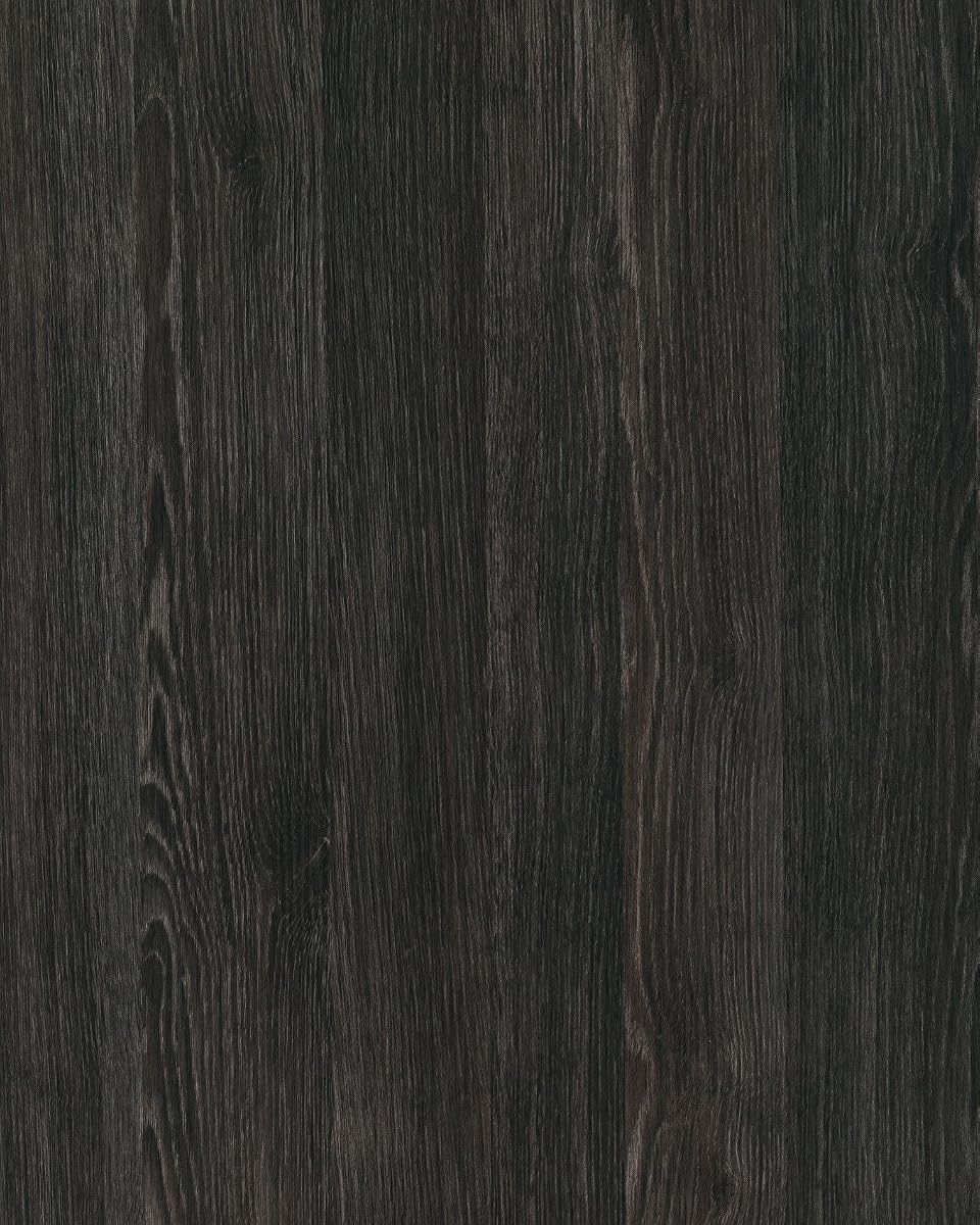 346-0601 Decorative Self-Adhesive Film, Oak Sheffield Dark, 17" x 78" Roll, Brown