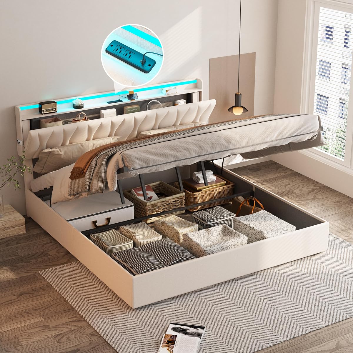 King Size Lift Up Storage Bed Frame