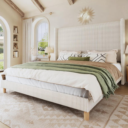 Queen Bed Frame with 51.2" Tall Headboard