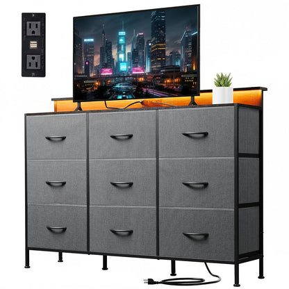 Grey TV Stand for 45, 50, 55 Inch TV