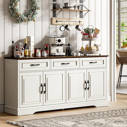 66" Large Sideboard Buffet Cabinet with Storage, Farmhouse Buffet Sideboard