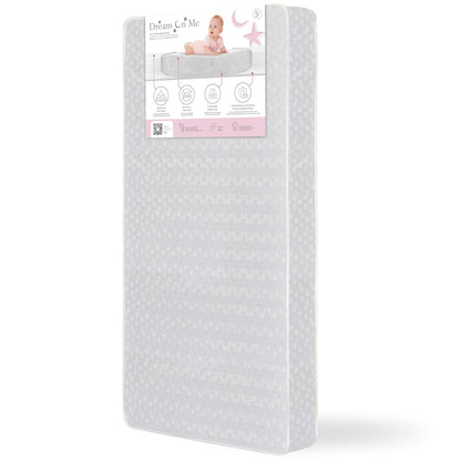 Honeycomb Orthopedic Firm Fiber Standard Baby Crib Mattress, Greenguard Gold and JPMA Certified, 5” Fiber Core Optimum Support, Fits Crib and Toddler Bed, Waterproof Vinyl Cover