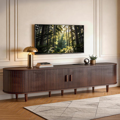 80" TV Stand with Sliding Doors for Living Room