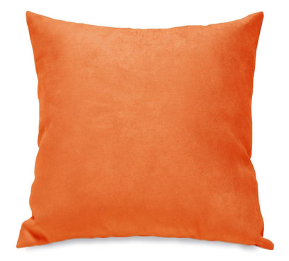 Aiking Home Luxury Faux Suede Decorative Pillow Cover - 18 by 18 Orange