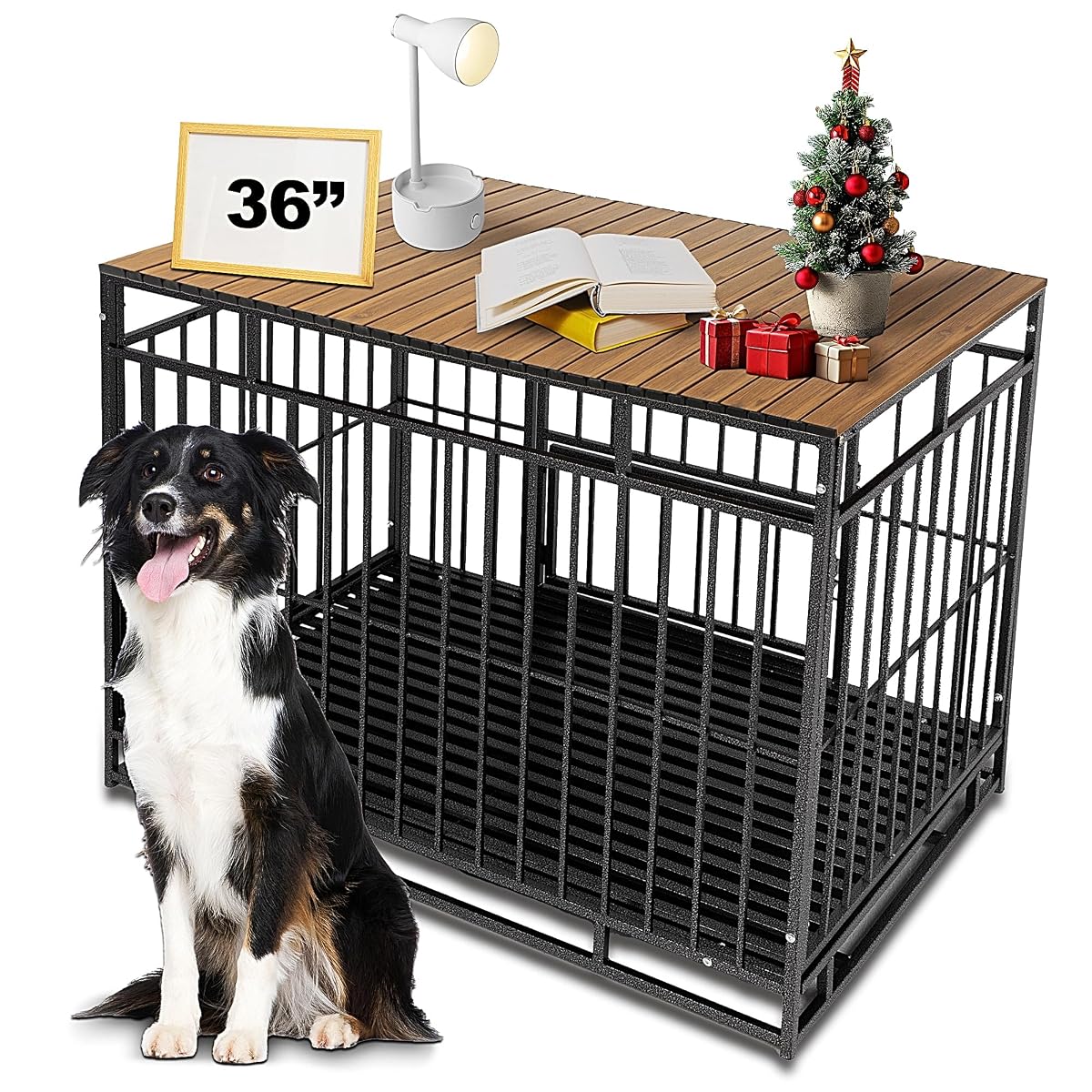 Dog Crate Topper Metal with Magnets for 36 Inch Crate