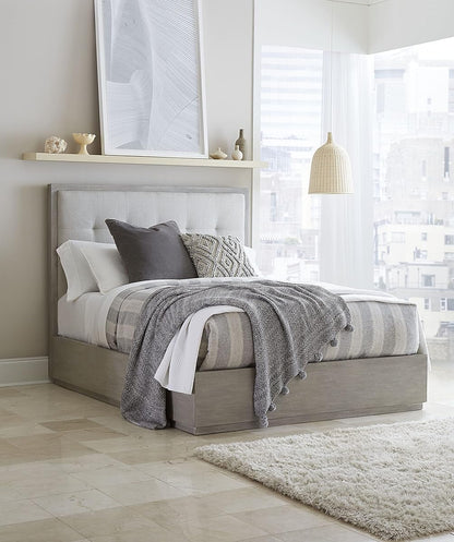 Solid Wood Footboard-Storage Bed, Queen, Oxford - Mineral