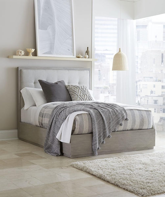 Solid Wood Footboard-Storage Bed, Queen, Oxford - Mineral