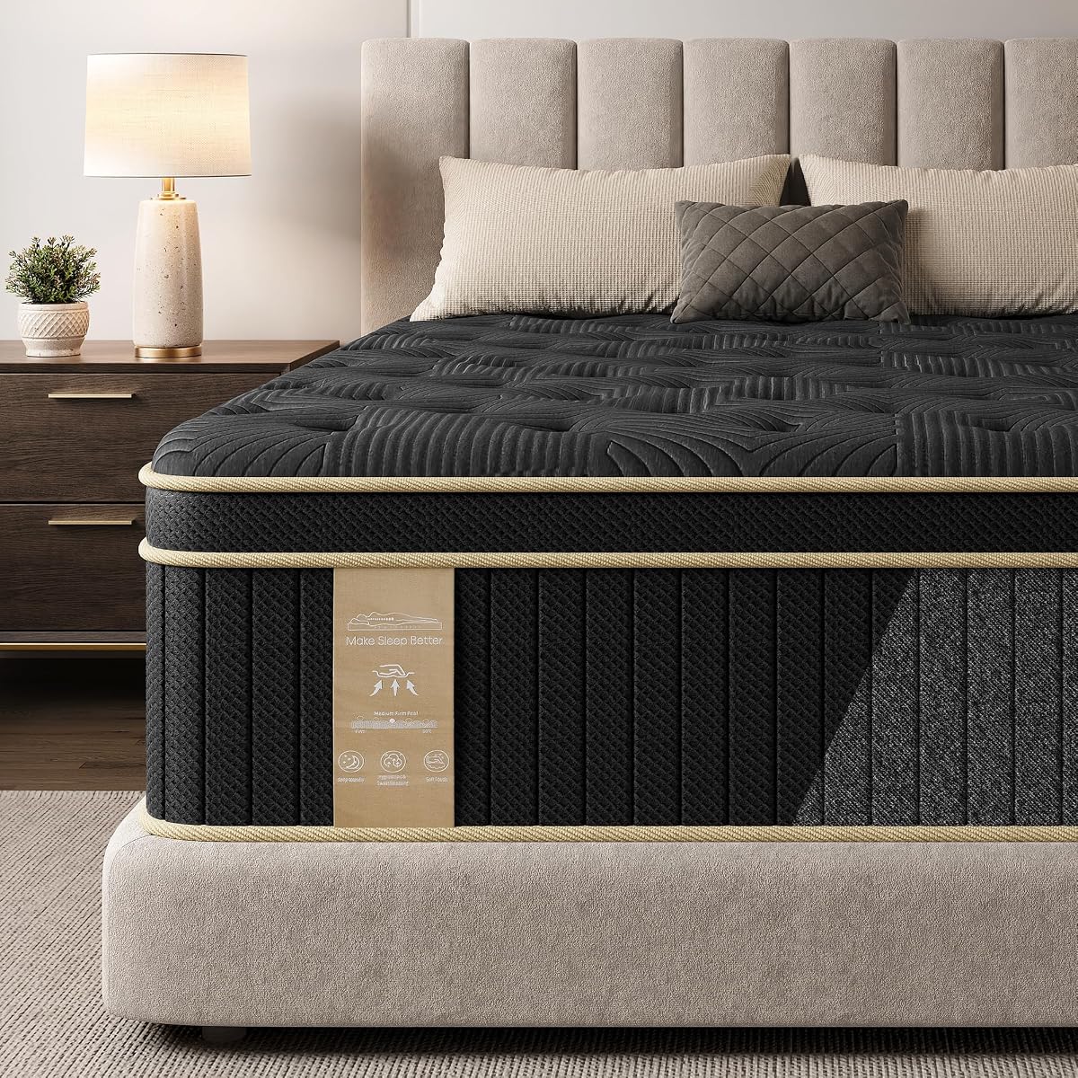 Mattress King Size, 12 inch King Mattress in a Box, Hybrid Mattress