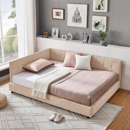 80" Velvet Fabric Floor Sleeper Sofa, Mid-Century Tufted Sleeper Chair with Unique Armrest, Upholstered Loveseat Sleeper Sofa with Easy Assembly for Living Space & Leisure Areas, Pink