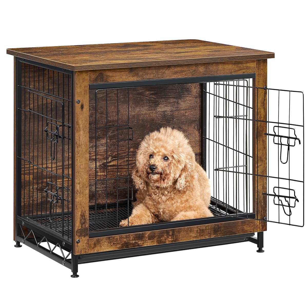 27.2" Dog Crate Furniture, Indoor Dog Kennel Side End Table