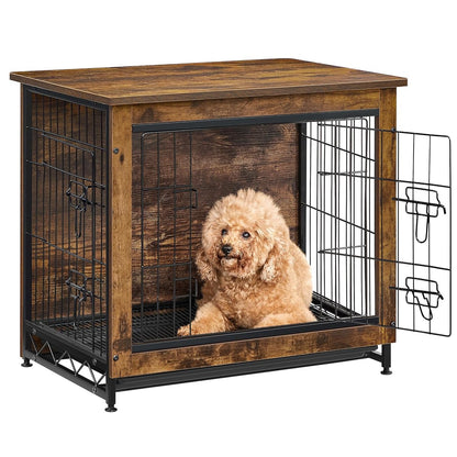 27.2" Dog Crate Furniture, Indoor Dog Kennel Side End Table