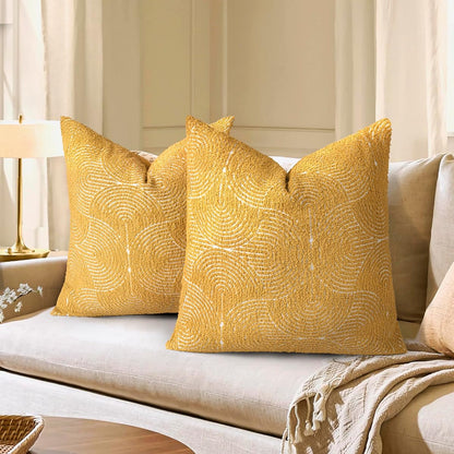 Boho Decorative Textured Throw Pillow Covers 20x20