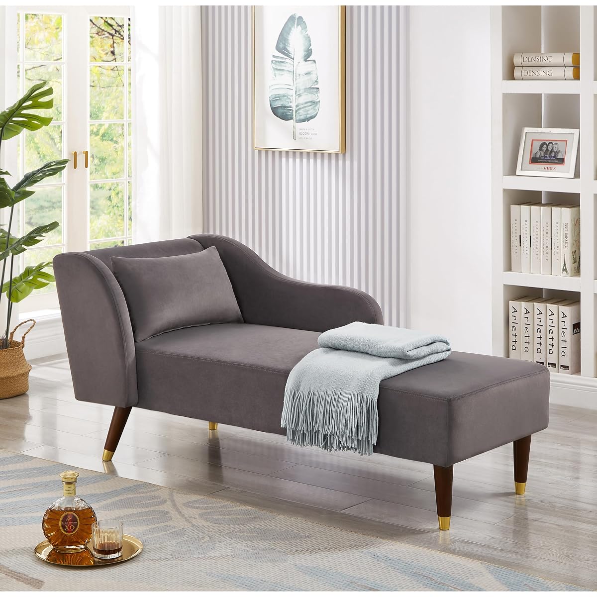 GDFStudio Upholstered Chaise Lounge Chair Indoor