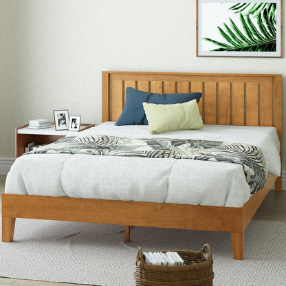 Zinus Alexis Deluxe Wood Platform Bed Frame with Headboard, King