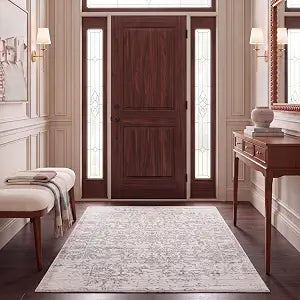 SAFAVIEH Madison Area Rug 6'7"x9'2", Silver & Ivory MAD603G, view 2