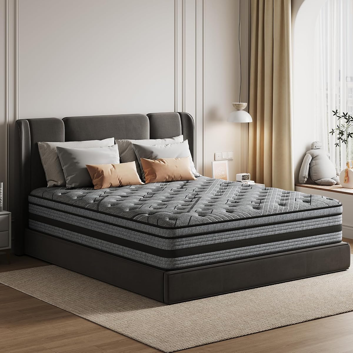 Twin Mattress,14 Inch Twin Size Mattress in a Box,Hybrid Memory Foam