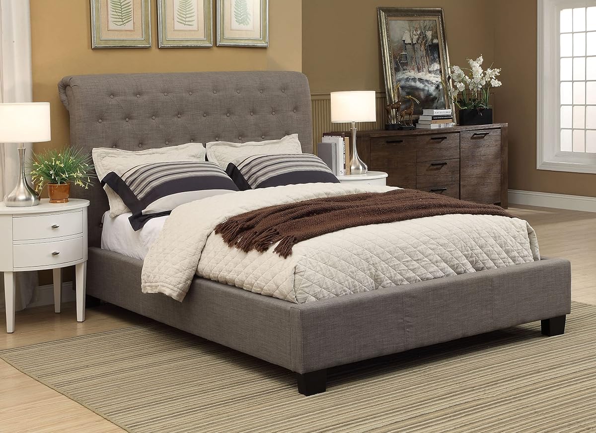 Tufted 2-Drawer Footboard Storage Bed, Queen, Royal - Dolphin Linen