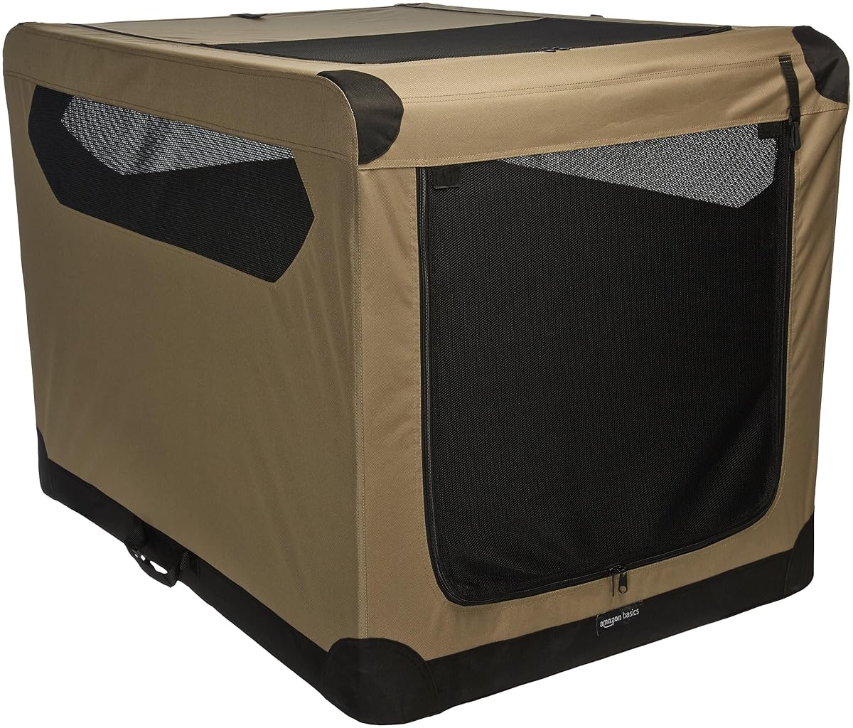 Portable Folding Soft Dog Crate, Double Door, Collapsible Travel Kennel