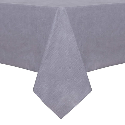 100% Waterproof Rectangle PVC Tablecloth - 54 x 78 Inch - Oil Proof Spill Proof Vinyl Table Cloth, Wipe Clean Table Cover for Dining Tables, Buffet Parties and Camping, Grey