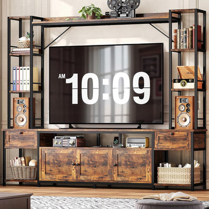 85" W Entertainment Center for TVs 65 inch, TV Stand with Storage