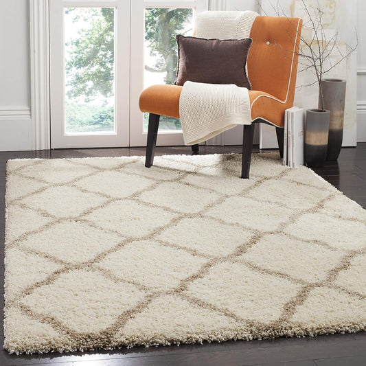 SAFAVIEH Hudson Shag Rug 4x6, Plush Ivory & Beige SGH283D