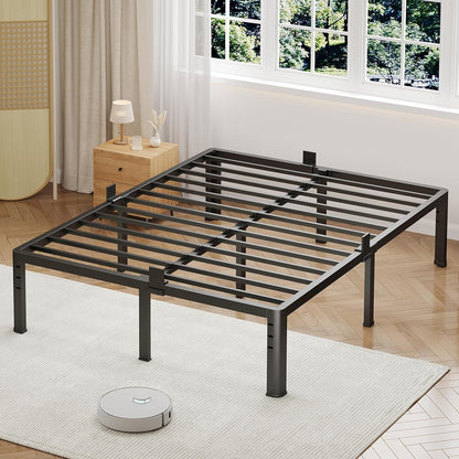 14 Inch Full Size Metal Platform Bed Frame with Round Corner Legs