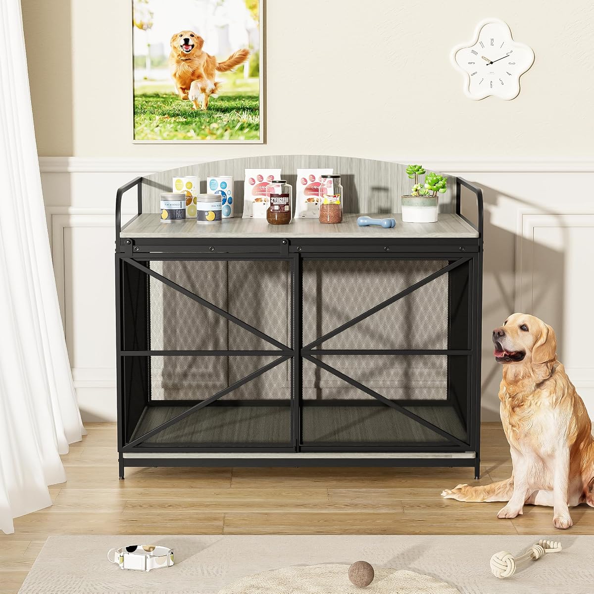 42.8" Heavy Duty Dog Crate Furniture