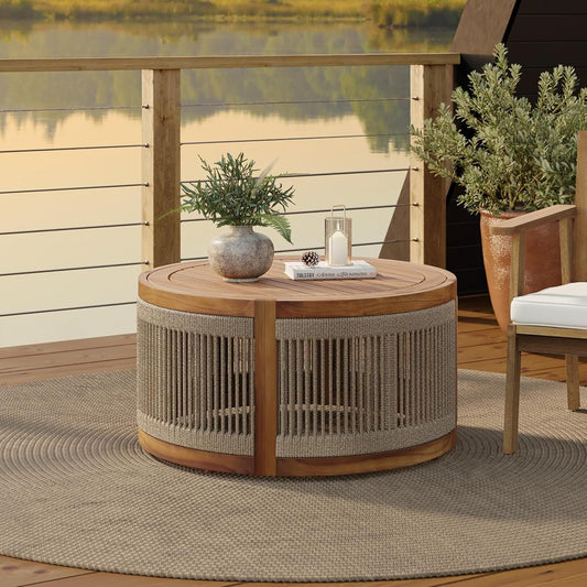 LuxenHome Outdoor Coffee Table